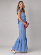 Alure - Ruffle-Trim Printed Maxi Dress
