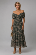 Ariane - Elegant Draped Midi Dress