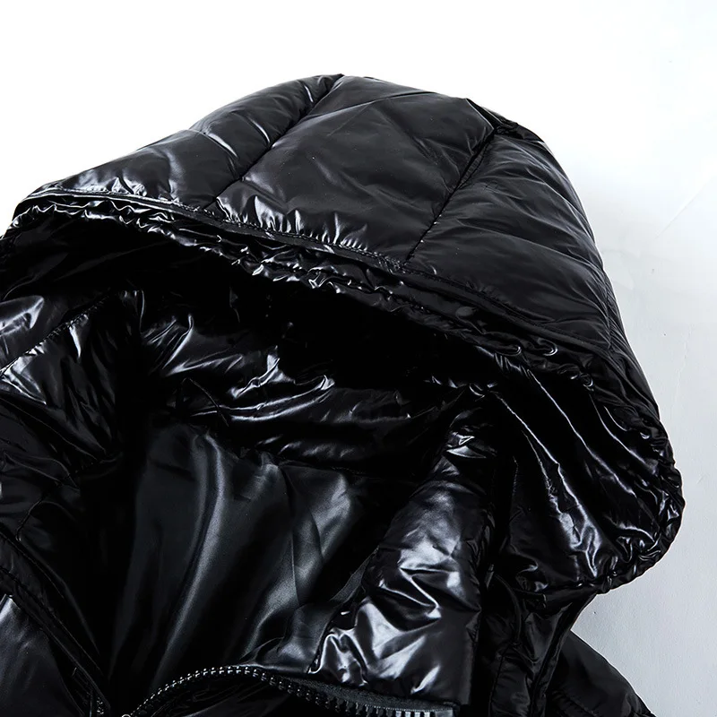 Bruce - Glossy Hooded Puffer Jacket
