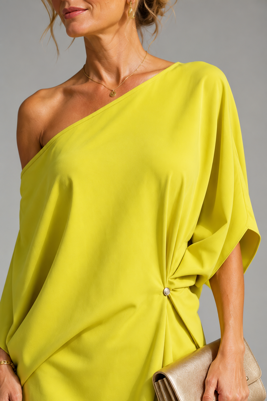Camila - One-Shoulder Asymmetric Midi Dress