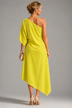 Camila - One-Shoulder Asymmetric Midi Dress