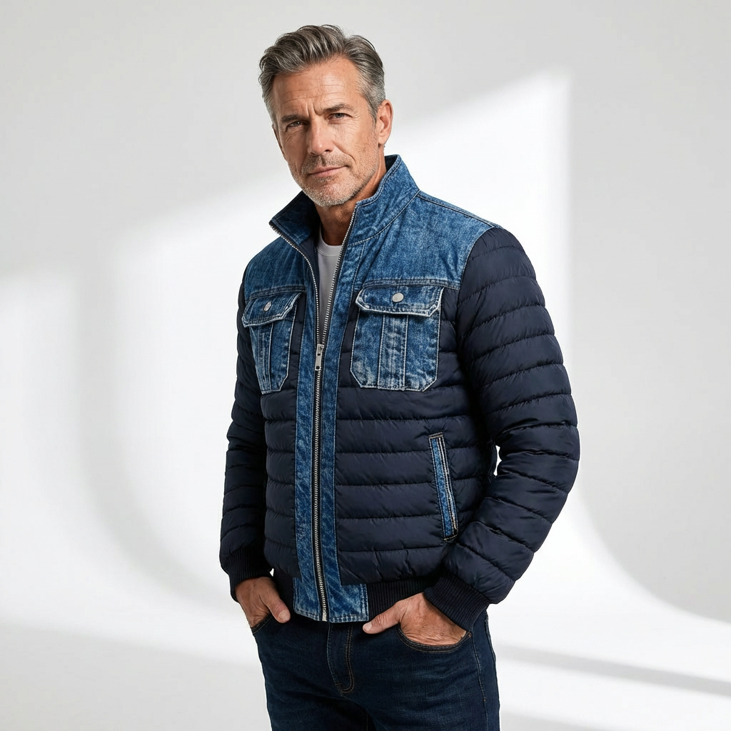 Cliff - Quilted Denim Jacket
