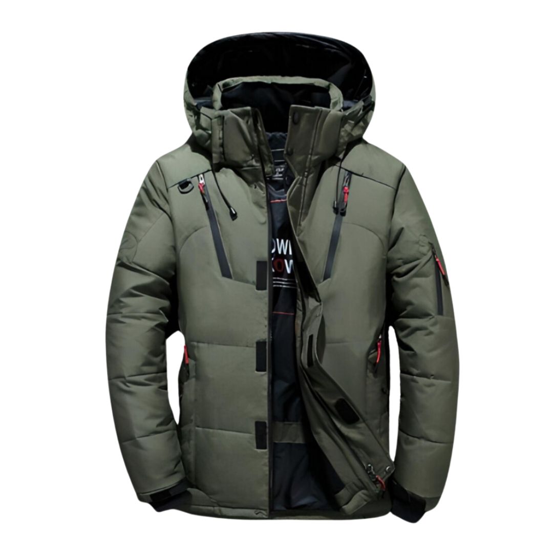 Cole - Down-Filled Parka in Dark Green