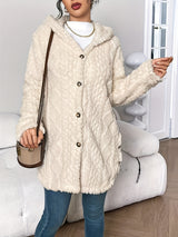 Cora - Plush Hooded Longline Cardigan