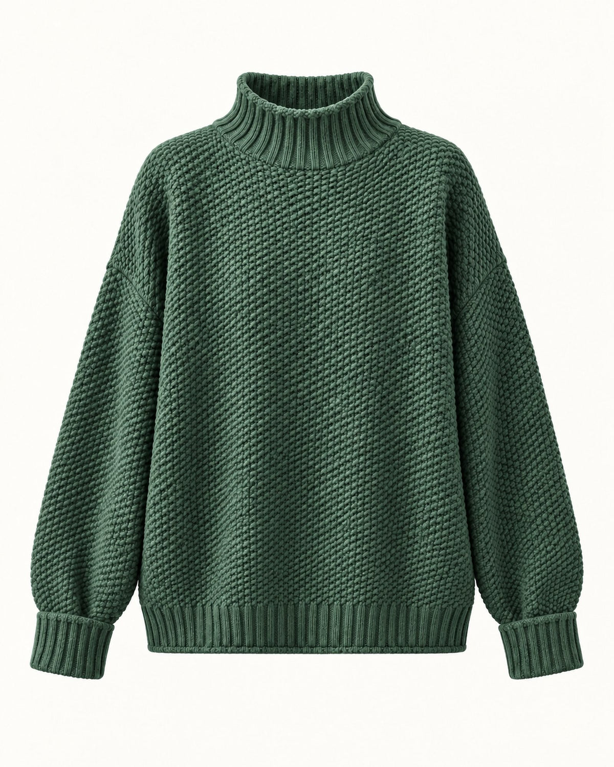 Dorothy knitted sweater in sage green, standalone front view