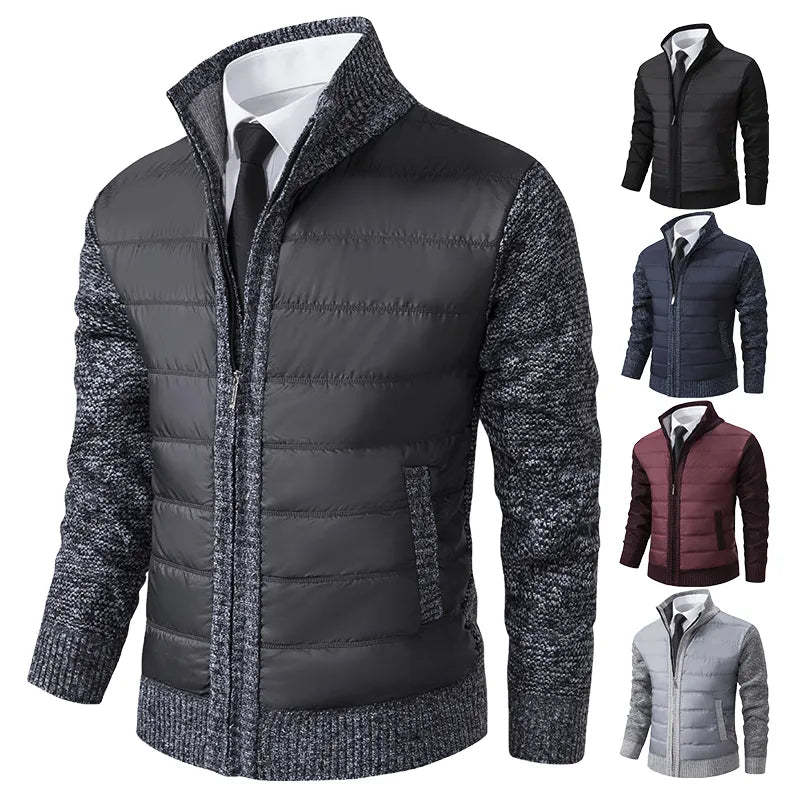Earl - Quilted Jacket with Knit Sleeves