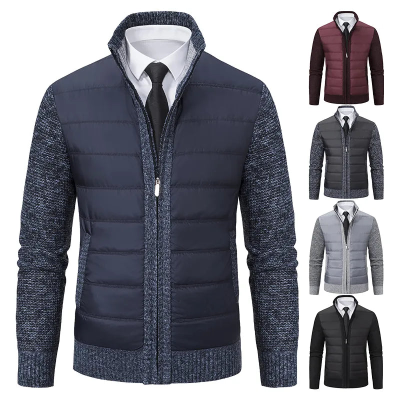 Earl - Quilted Jacket with Knit Sleeves