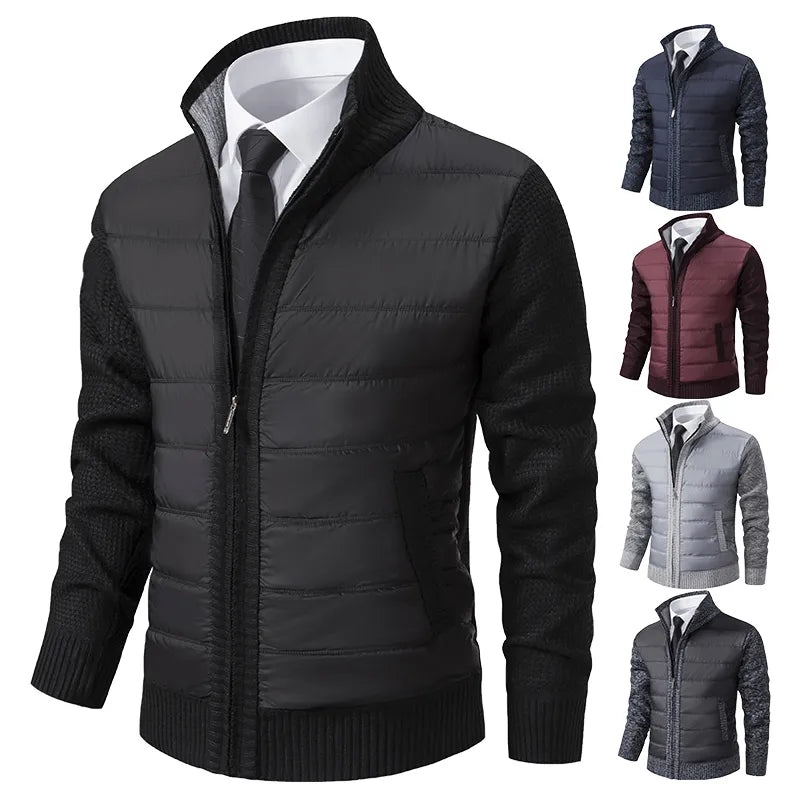 Earl - Quilted Jacket with Knit Sleeves
