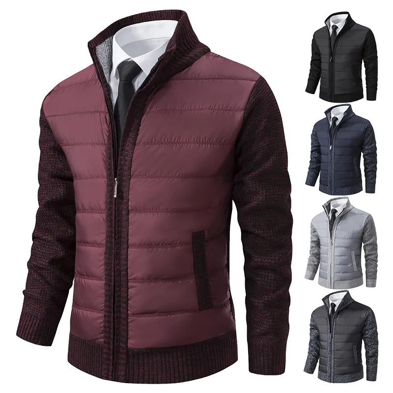 Earl - Quilted Jacket with Knit Sleeves