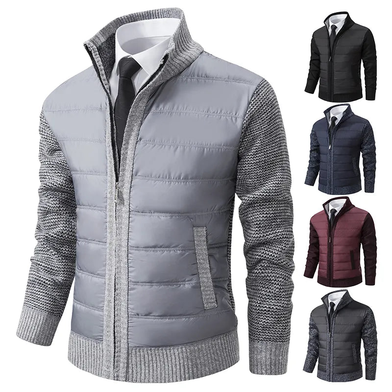 Earl - Quilted Jacket with Knit Sleeves