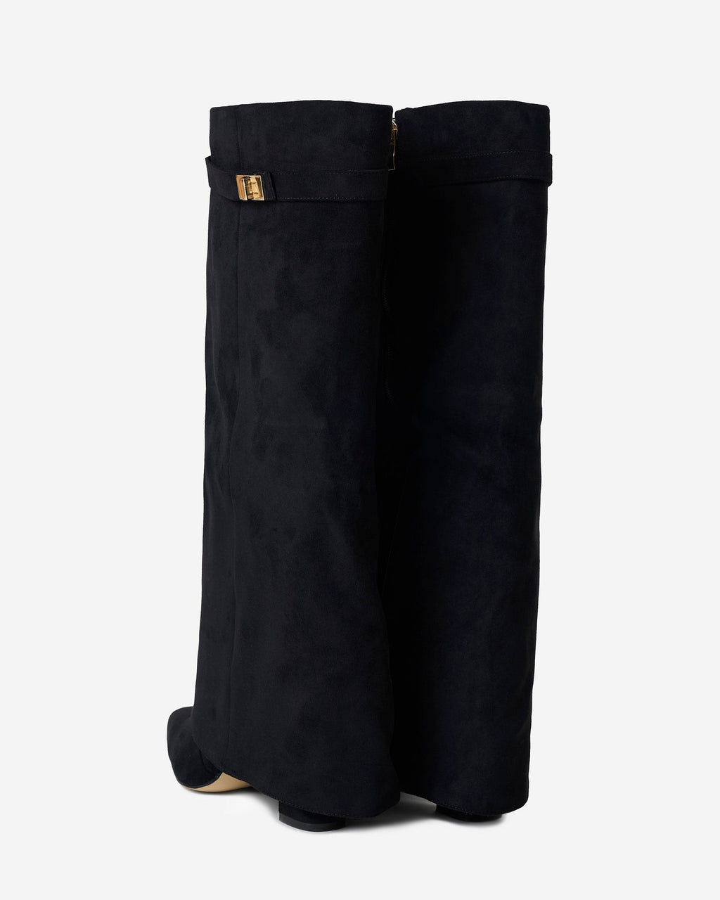 The Sienna Suede Knee-High Boots - Black — view 3