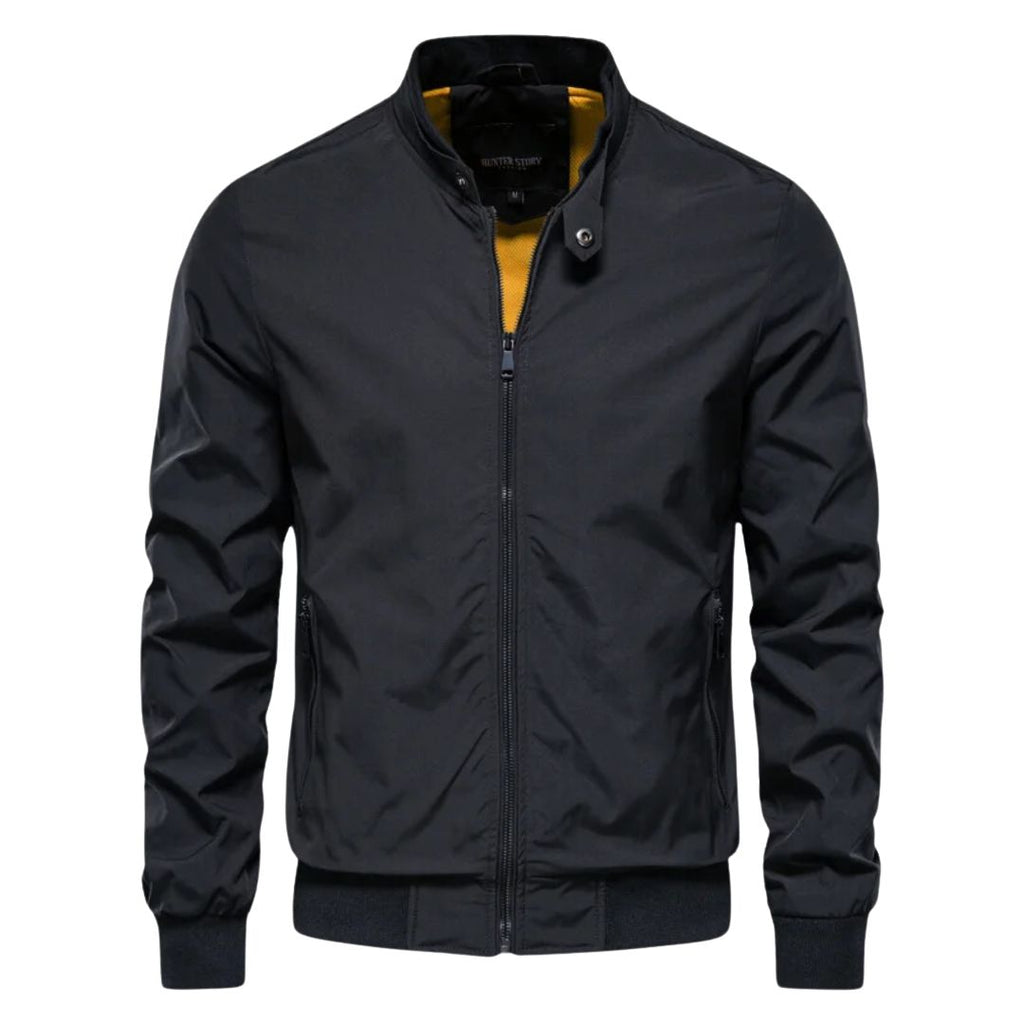 Glenn - Lightweight Zip Jacket in Black