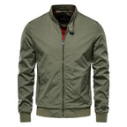 Glenn - Lightweight Zip Jacket in Olive