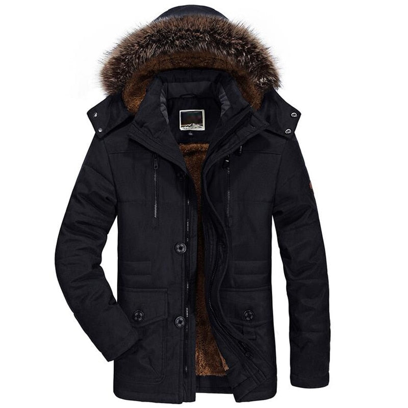 Gordon - Hooded Winter Parka in Black