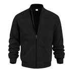 Gus - Soft-Touch Bomber Jacket in Black
