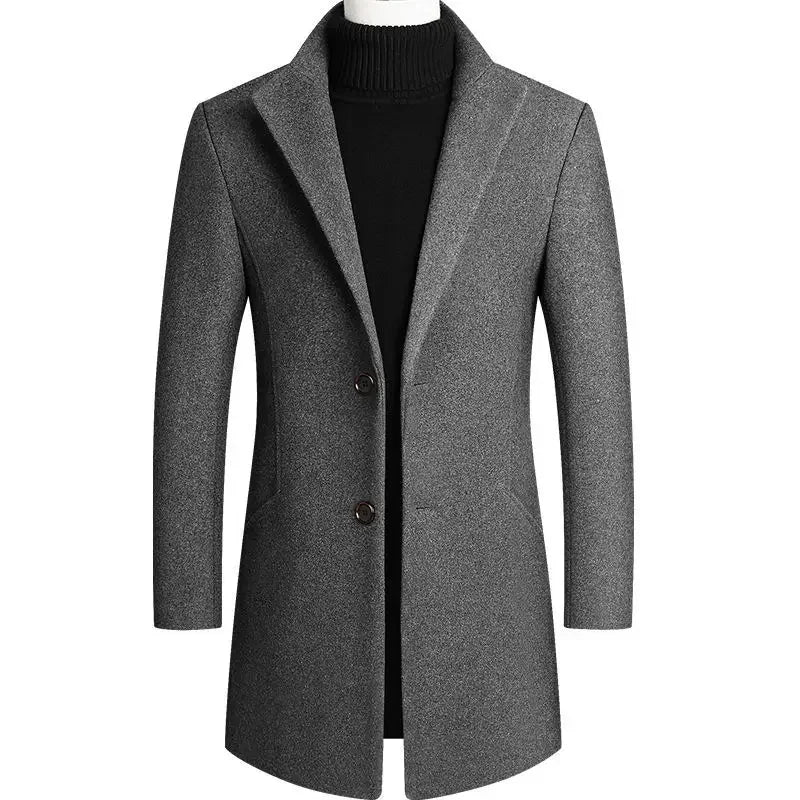 Hal - Wool Overcoat in Gray