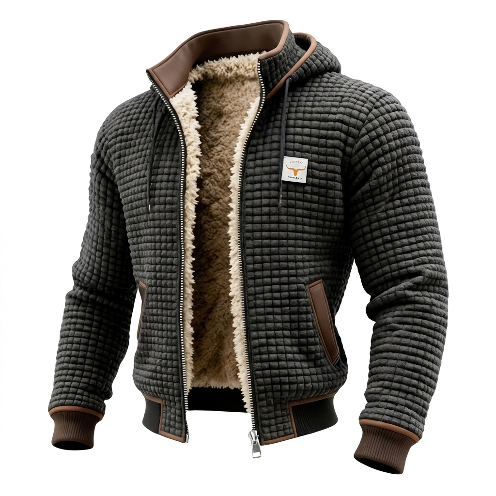 Hank - Sherpa-Lined Waffle Knit Jacket