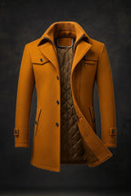Harlan - 100% Wool Coat in Camel