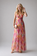 Izel - Watercolor Floral Maxi Dress
