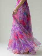 Izel - Watercolor Floral Maxi Dress