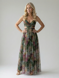 Izel - Watercolor Floral Maxi Dress