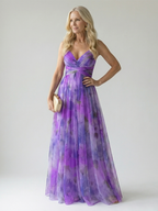 Izel - Watercolor Floral Maxi Dress