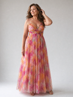 Izel - Watercolor Floral Maxi Dress