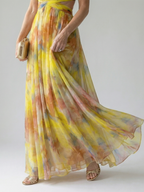 Izel - Watercolor Floral Maxi Dress