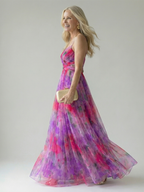 Izel - Watercolor Floral Maxi Dress