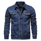 Jed - Classic Denim Trucker Jacket in Dark Wash