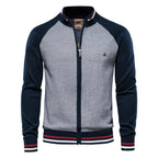 Lloyd - Full-Zip Raglan Knit Cardigan in Blue