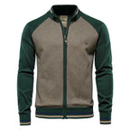 Lloyd - Full-Zip Raglan Knit Cardigan in Green