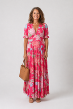 Lone - Floral Puff-Sleeve Maxi Dress