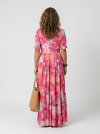Lone - Floral Puff-Sleeve Maxi Dress