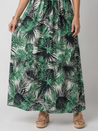 Maravelle - Palm Print Sleeveless Maxi Dress
