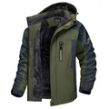 Miles - Fleece-Lined Outdoor Jacket in Army Green
