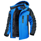 Miles - Fleece-Lined Outdoor Jacket in Blue