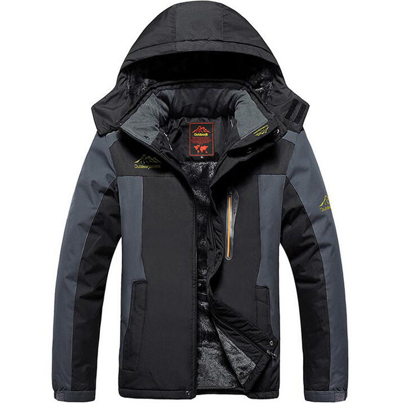 Miles - Fleece-Lined Outdoor Jacket in Black
