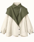 Nancy windbreaker jacket in ivory, standalone front view
