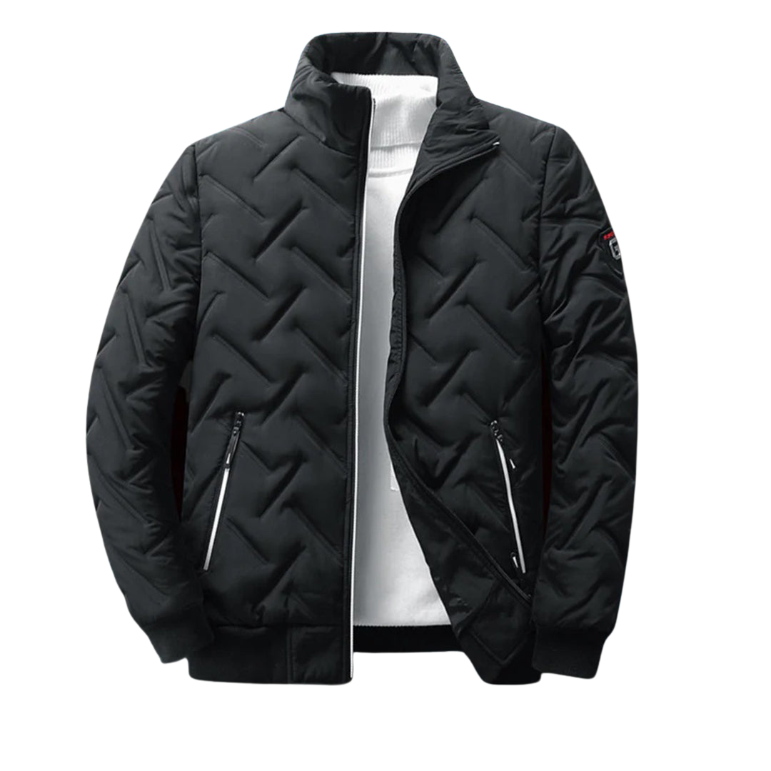 Neil - Lightweight Quilted Jacket in Black