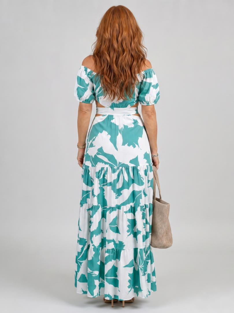Orelina - Floral Off-Shoulder Maxi Dress