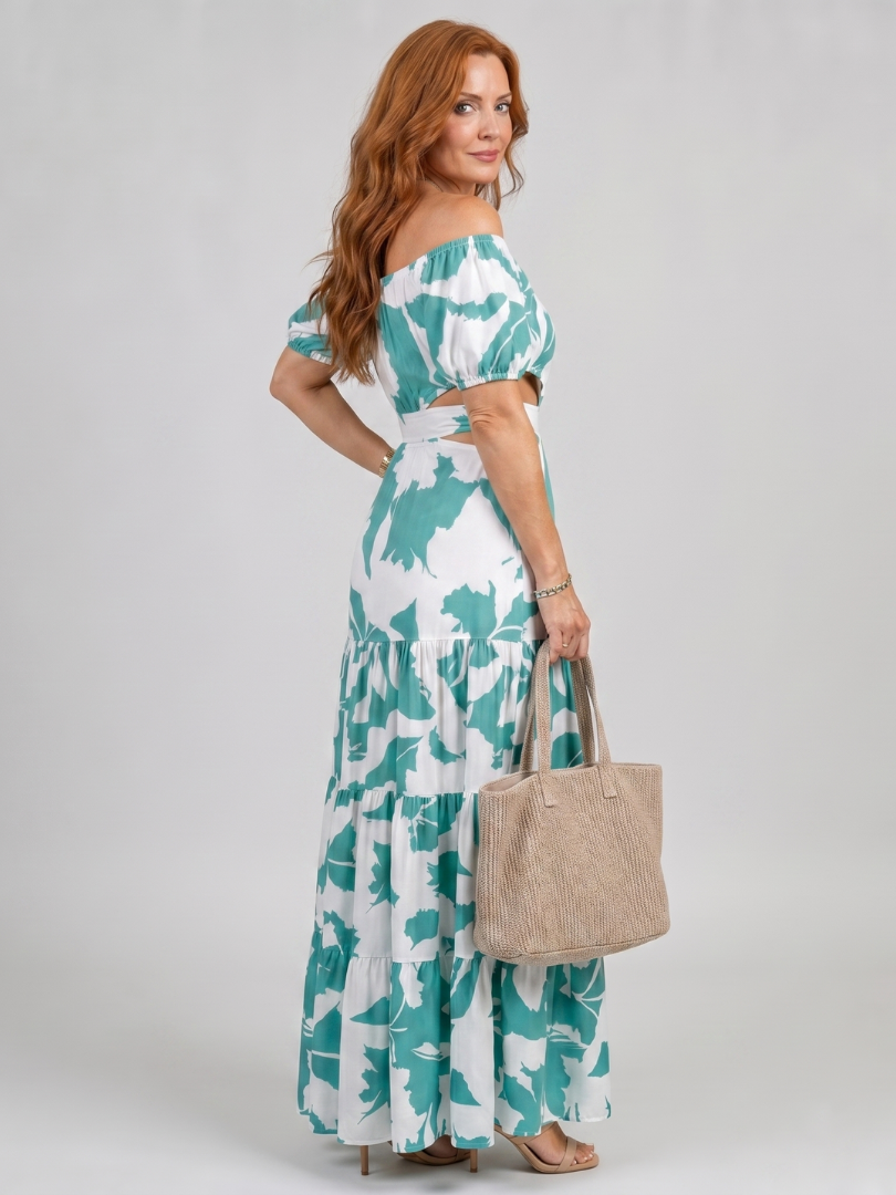 Orelina - Floral Off-Shoulder Maxi Dress