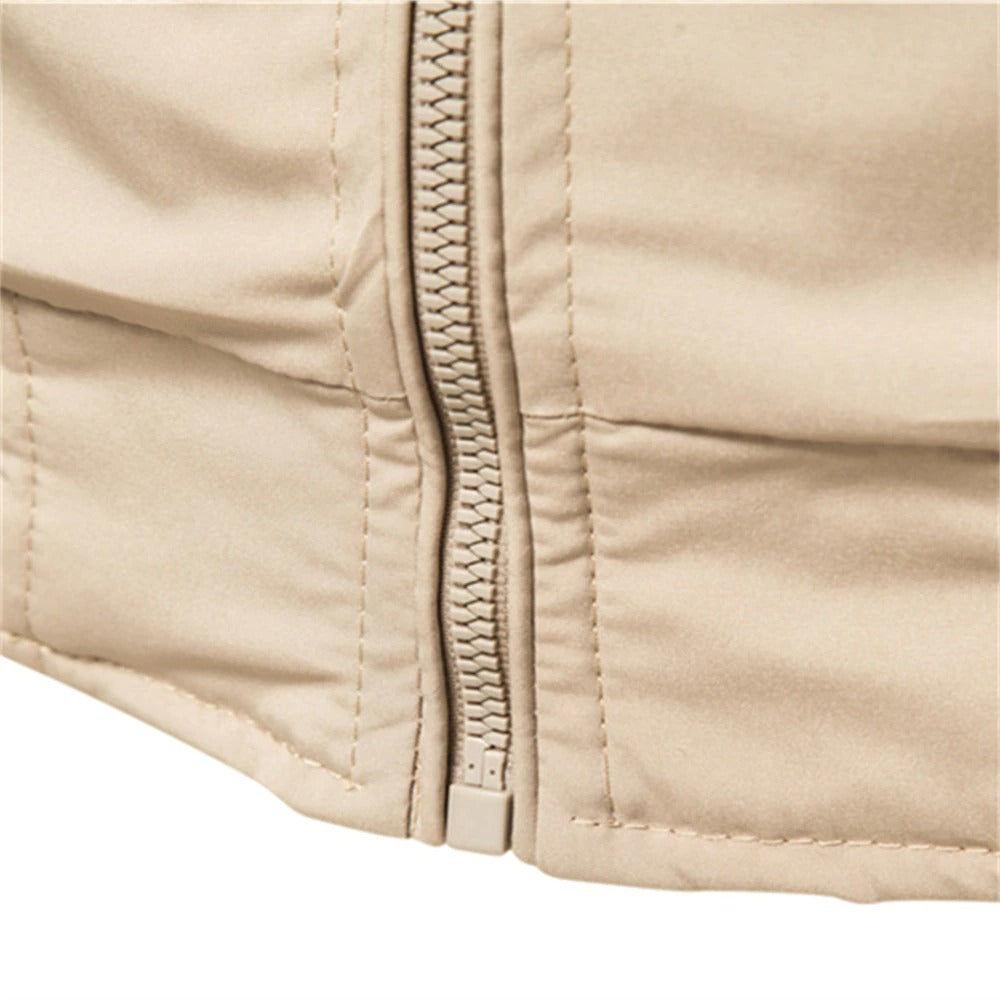 Ray - Classic Striped-Trim Bomber Jacket