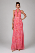 Rosel - Pleated Halter Maxi Dress