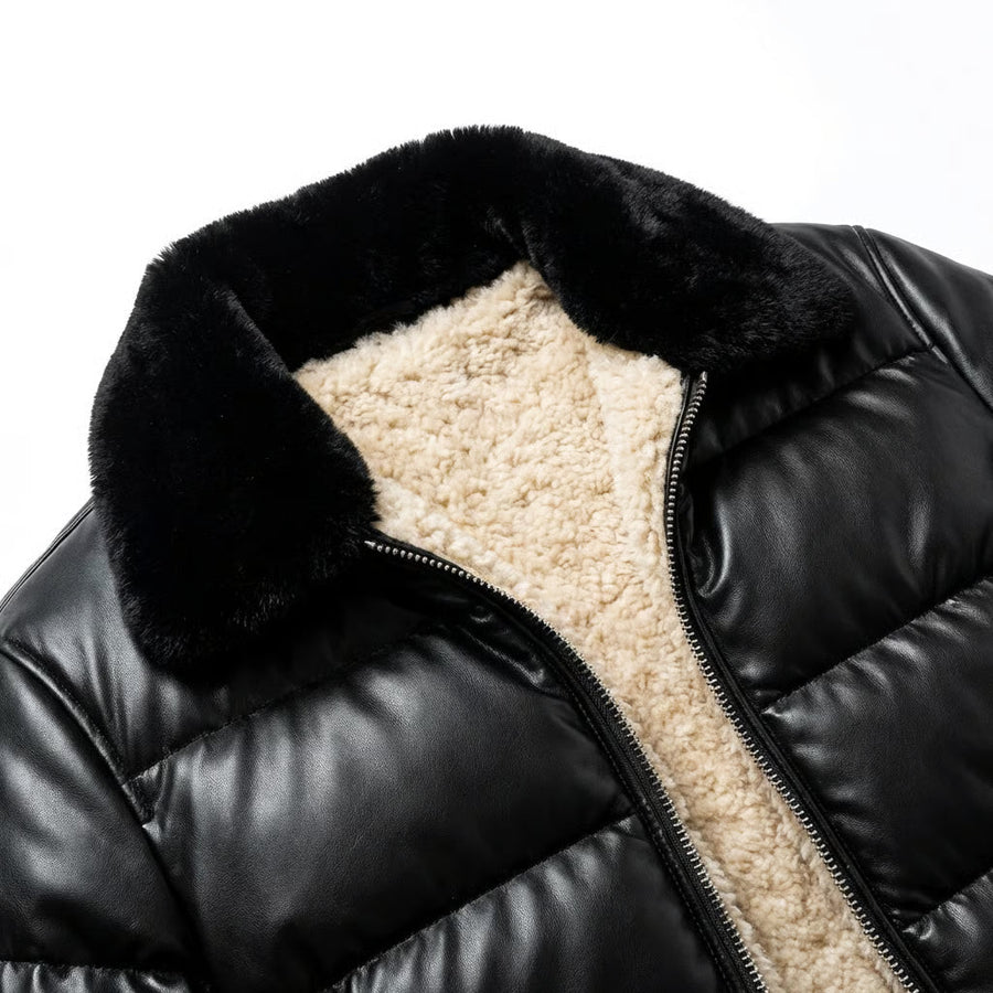 Russ - Sherpa-Lined Quilted Puffer Jacket