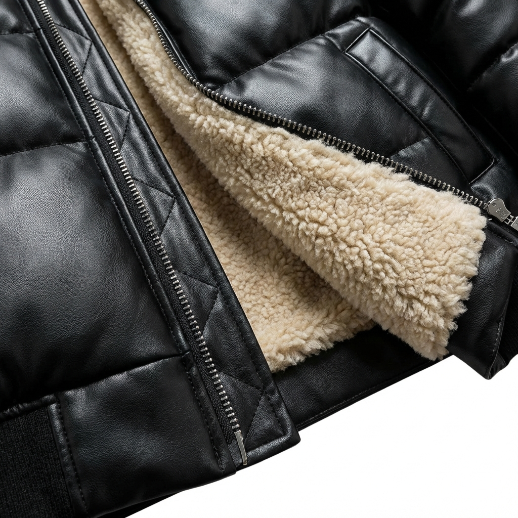 Russ - Sherpa-Lined Quilted Puffer Jacket