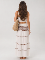 Silon - Embroidered Two-Piece Maxi Set