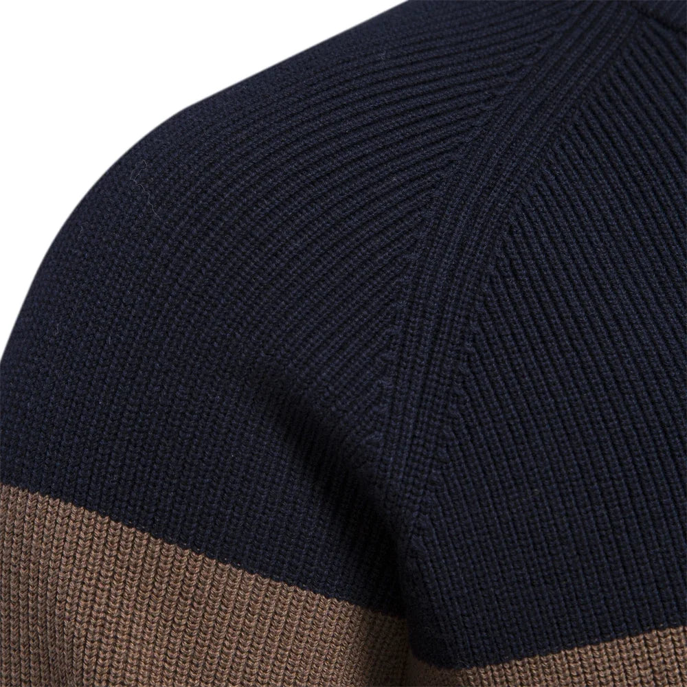Vern - Colorblock Full-Zip Cardigan
