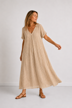 Violet - Flowy V-Neck Maxi Dress