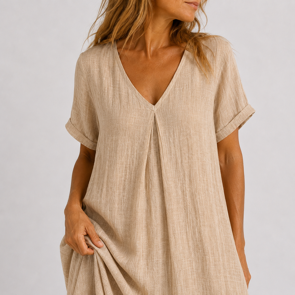 Violet - Flowy V-Neck Maxi Dress